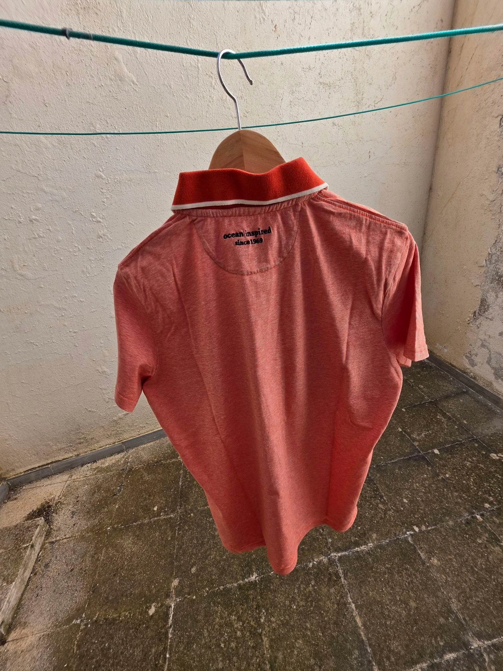 Ocean polo in orange tones men's size M – photo 2